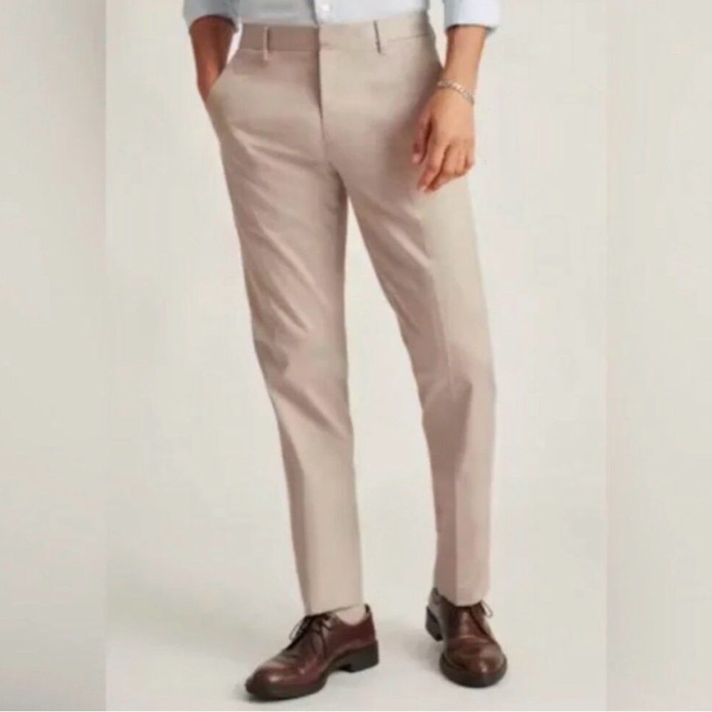 Bonobos Pant Men 35x 29.5 Chino Wednesday Straight Stretch Beige BusinessTrouser